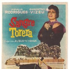 Cine: SANGRE TORERA PROGRAMA SENCILLO AMALIA RODRIGUES TOROS