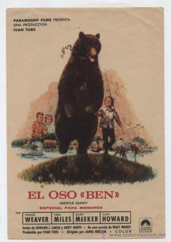 Cine: El oso Ben. Sencillo de Paramount. - Foto 1