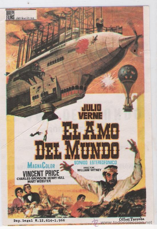 Folhetos de m&atilde;o de filmes antigos de cinema: el amo del mundo
