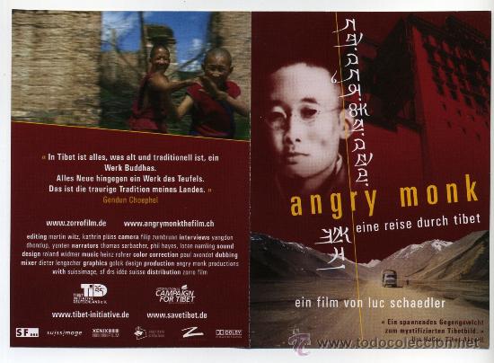 Folhetos de m&atilde;o de filmes antigos de cinema: ANGRY MONK, por Von Luc Schaedler.