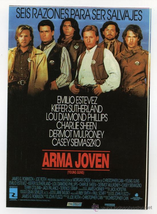 Cine: ARMA JOVEN, con Charlie Sheen. - Foto 1