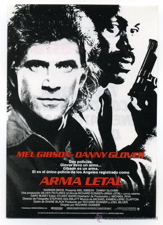 Cine: ARMA LETAL, con Mel Gibson. - Foto 1