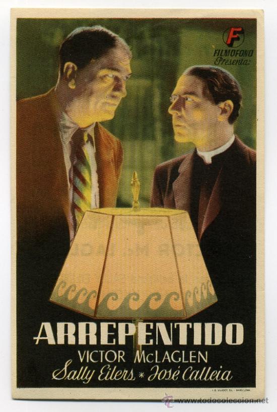 Cine: ARREPENTIDO, con Victor McLaglen. - Foto 1