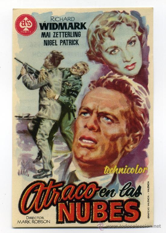 Cine: ATRACO EN LAS NUBES, con Richard Widmark. - Foto 1