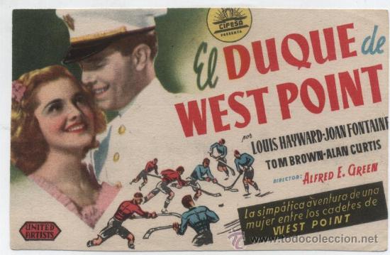 Cine: El duque de West Point. Sencillo de Cifesa. - Foto 1