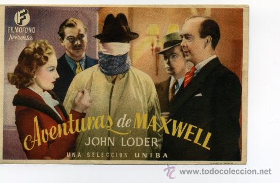 Cine: AVENTURAS DE MAXWELL, con John Loder. - Foto 1