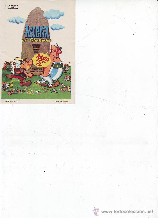 Flyers Publicitaires de Films Anciens: asterix el gladiador