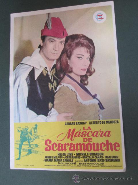 Cinema: LA MASCARA DE SCARAMOUCHE - SUEVIA FILMS VIGO  CESAREO  GONZALEZ - REVERSO EN BLANCO
