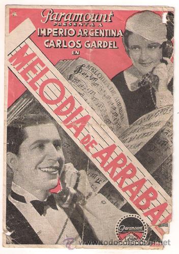 Cine: PTCC 524 MELODIA DE ARRABAL PROGRAMA DOBLE PARAMOUNT IMPERIO ARGENTINA CARLOS GARDEL - Foto 1