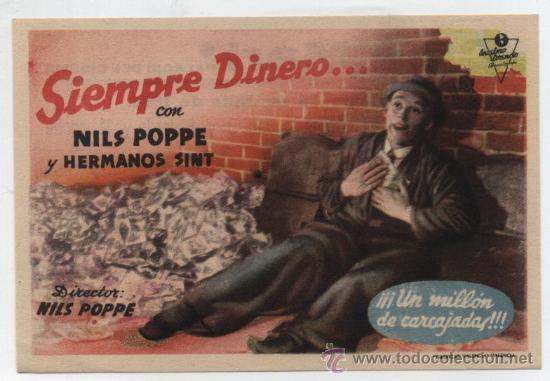 Cine: Siempre Dinero...Programa sencillo. Cine Mari - Le&oacute;n 1951.  &iexcl;IMPECABLE! - Foto 1