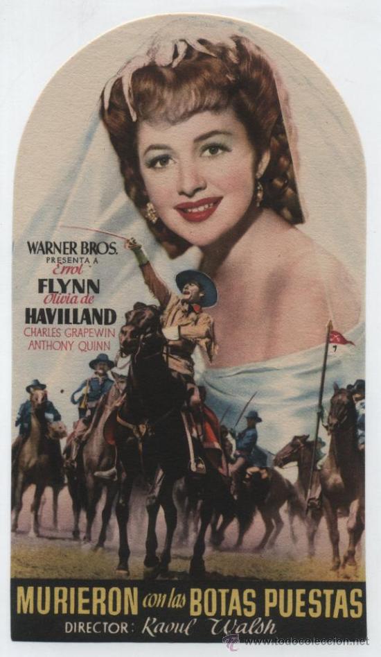 Cine: Murieron con las Botas Puestas. Sencillo troquelado de WB .  &iexcl;IMPECABLE! - Foto 1