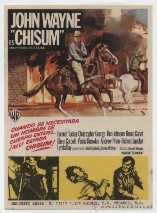 Cine: Chisum. Sencillo de WB. - Foto 1