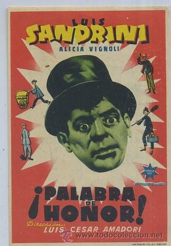Cine: PROGRAMA DE CINE: PALABRA DE HONOR PC-1458 - Foto 1