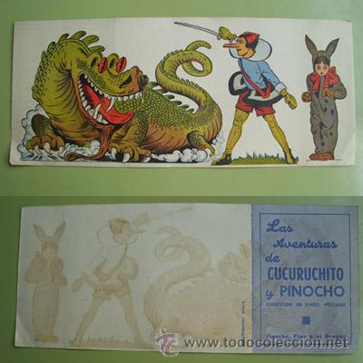 Foglietti di film di film antichi di cinema: Folleto Cine : Pinocho, Pipa y el Drag&oacute;n - Las Aventuras de Cucuruchito y Pinocho