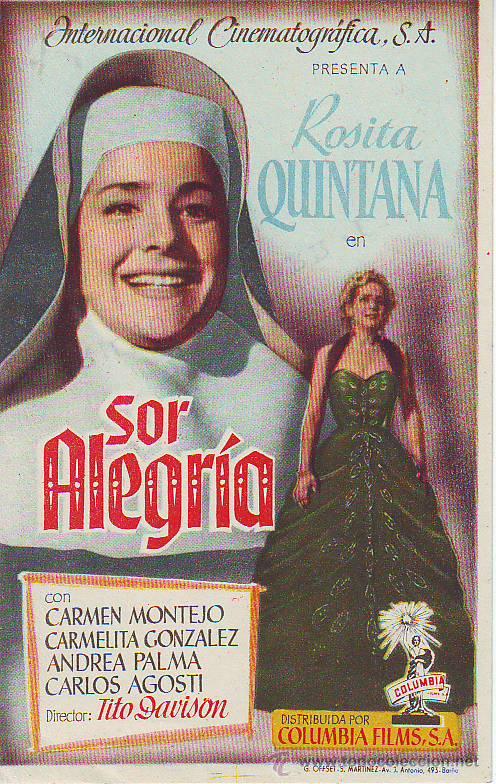 Flyers Publicitaires de Films Anciens: sor alegria