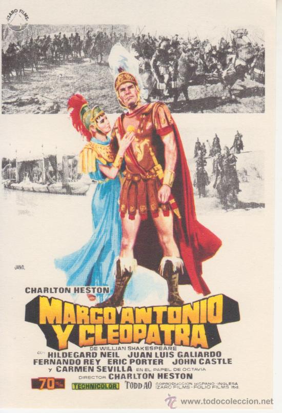 Cine: MARCO ANTONIO Y CLEOPATRA  CHARLTON HESTON