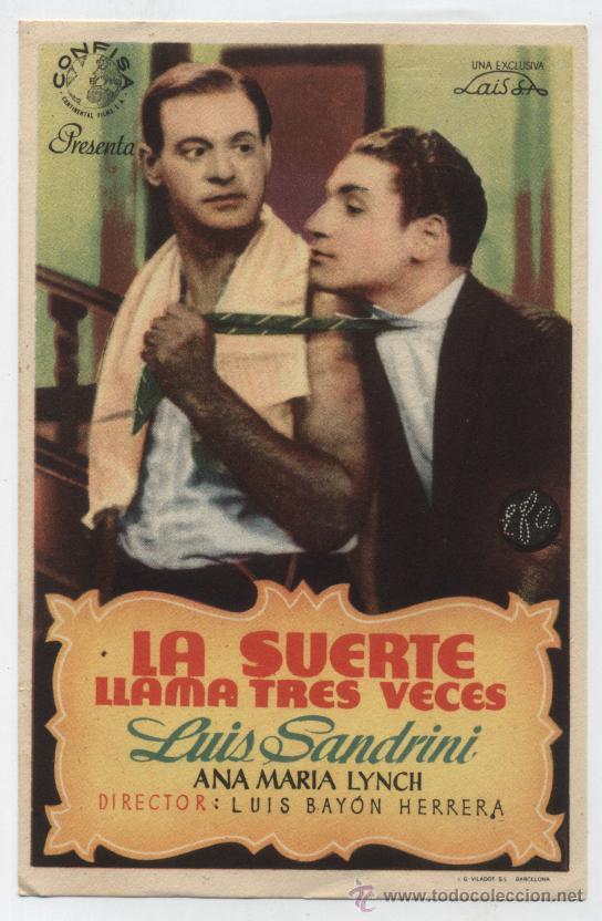 Cine: La suerte llama tres veces. Sencillo de Lais.