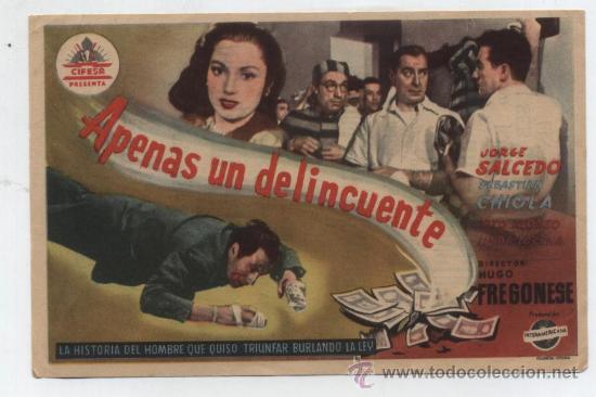 Cine: Apenas un delincuente. Sencillo de Cifesa. Gran TEatro.