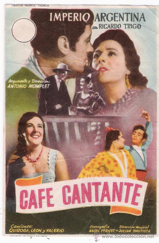 Cine: Caf&eacute; Cantante.Sencillo con c&iacute;rculo de la distribuidora en blanco. - Foto 1