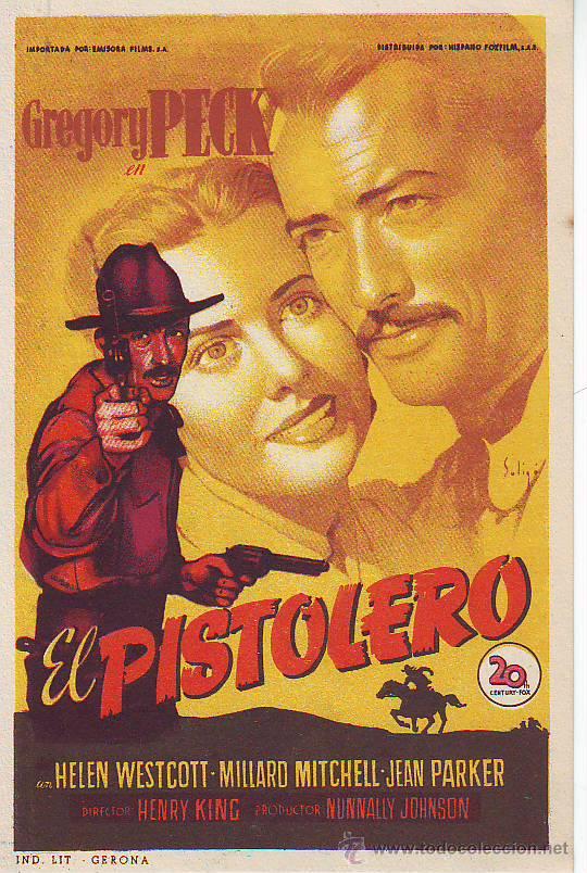 Cine: el pistolero- gregory peck