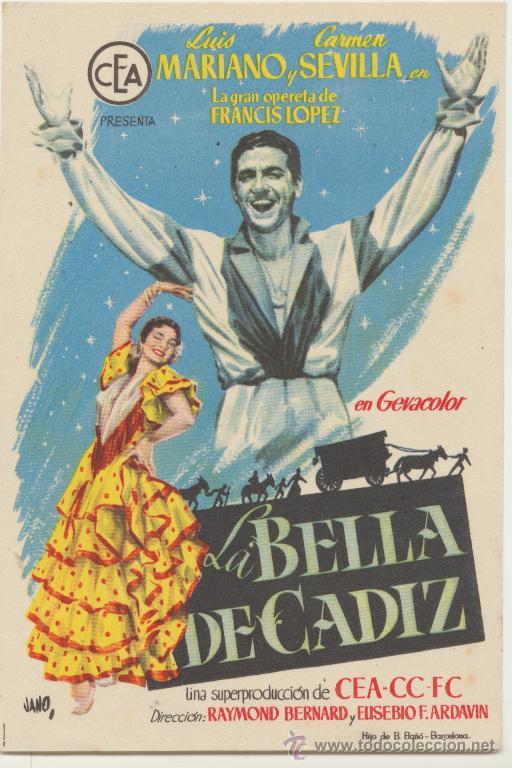 Cine: La Bella de Cadiz. Sencillo de Cea.   &iexcl;IMPECABLE! - Foto 1