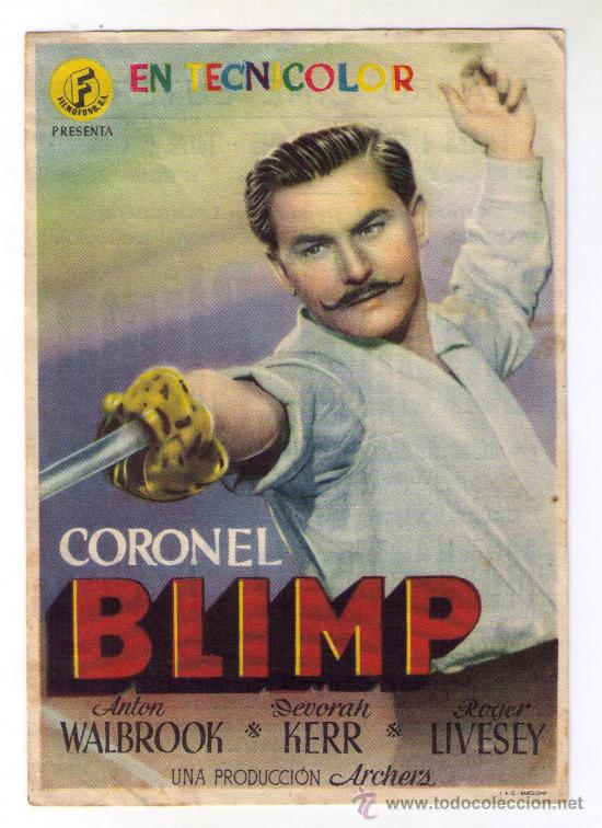 Cinema: CORONEL BLIMP - ANTON WALBROOK - 1943 - PUBLICIDAD EN TEATRO CINE EUTERPE