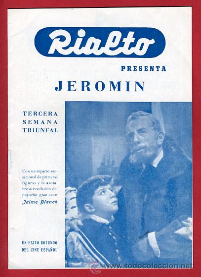 Cine: CARTELERA DE CINE RIALTO, VALENCIA , JEROMIN , ORIGINAL , R4