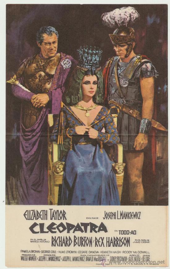 Cine: Cleopatra. Programa sencillo grande.