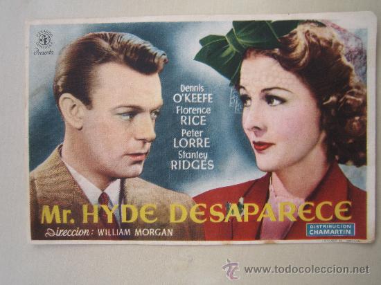 Cine: mr hyde desaparece chamartin - folleto de mano original estreno