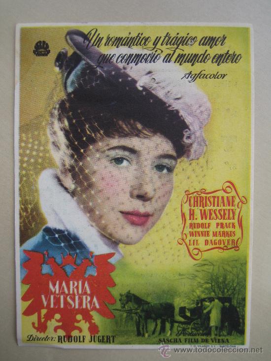 Cine: maria vetsera iris films - folleto de mano original estreno