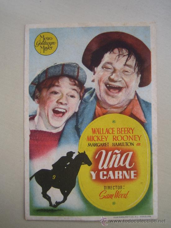 Cine: u&ntilde;a y carne metro - folleto de mano original estreno
