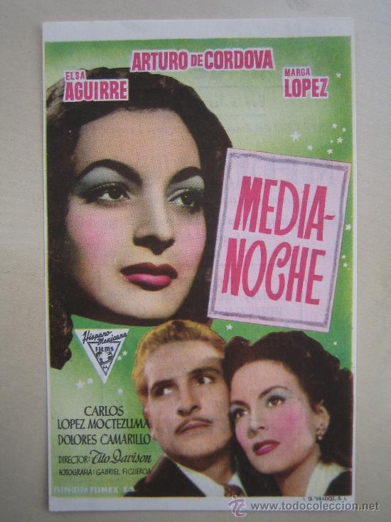 Cine: medianoche hispano mexicana - folleto de mano original estreno