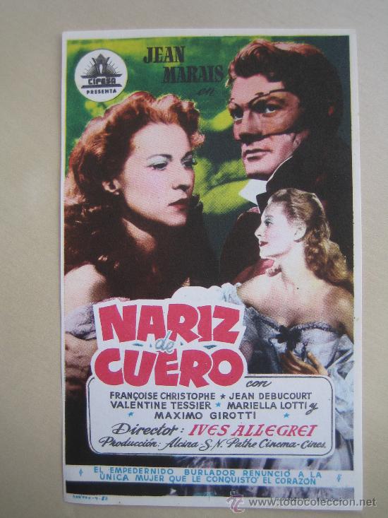Cine: nariz de cuero cifesa - folleto de mano original estreno
