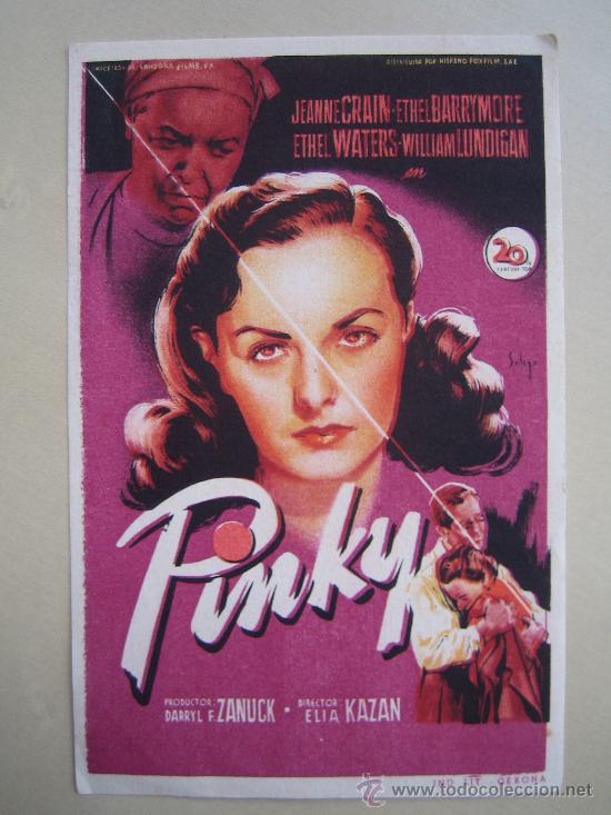 Cine: pinky - folleto de mano original estreno soligo fox elia kazan