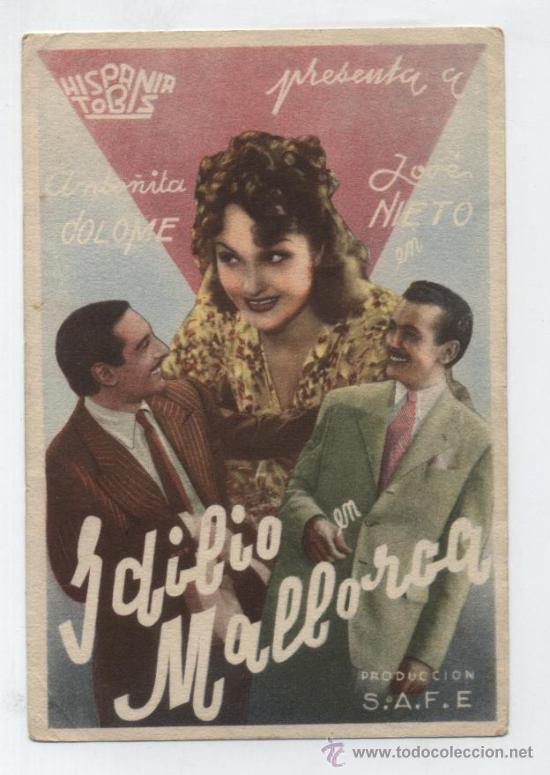 Cine: Idilio en Mallorca. Sencillo de Hispania Tobis, - Foto 1