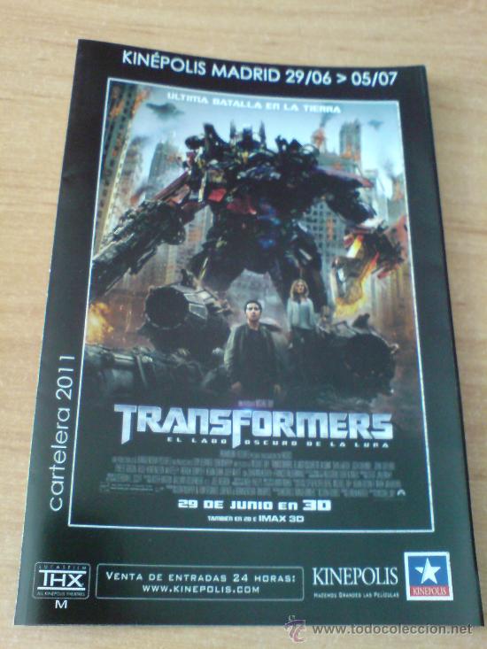 Cine: programa CINE KINEPOLIS de la pelicula transformers el lado oscuro de la luna - Foto 1