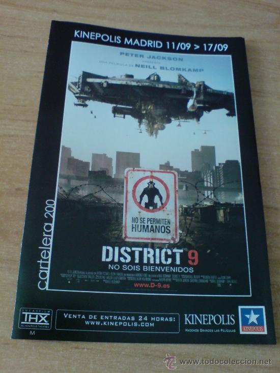 Cine: programa CINE KINEPOLIS de la pelicula district-9 - Foto 1