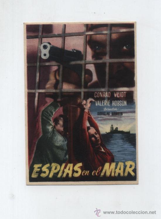 Foglietti di film di film antichi di cinema: Esp&iacute;as en el Mar.Sencillo sin distribuidora.  Sala Born.   &iexcl;IMPECABLE!