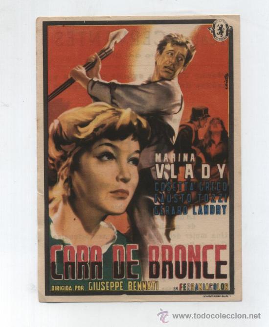 Cine: Cara de Bronce. Programa sencillo. Teatro Cervantes - M&aacute;laga. - Foto 1