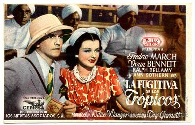 Cinema: LA FUGITIVA DE LOS TROPICOS  , SENCILLO, ORIGINAL , PM10457