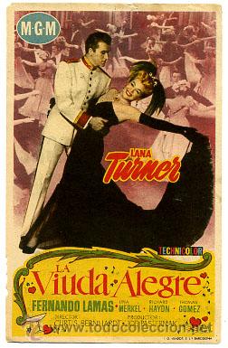 Cinema: LA VIUDA ALEGRE   , SENCILLO, ORIGINAL , PM10485