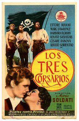 Cinema: LOS TRES CORSARIOS   , SENCILLO, ORIGINAL , PM10493