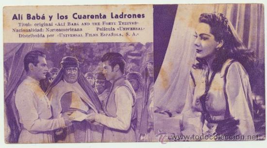 Cine: Al&iacute; Bab&aacute; y los Cuarenta Ladrones. Programa ficha de Universal. - Foto 1