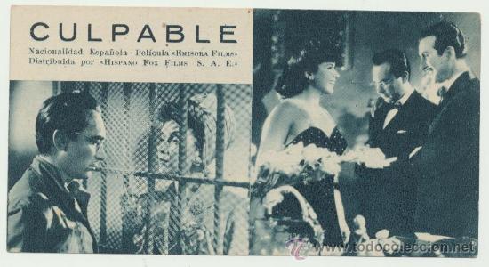 Cine: Culpable. Programa ficha de Emisora Films. - Foto 1