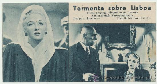Cine: Tormenta sobre Lisboa. Programa ficha de U Films. - Foto 1