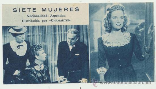 Cine: Siete Mujeres. Programa ficha de Chamart&iacute;n. - Foto 1