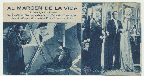 Cine: Al margen de la vida. Programa ficha de Universal. 15. - Foto 1