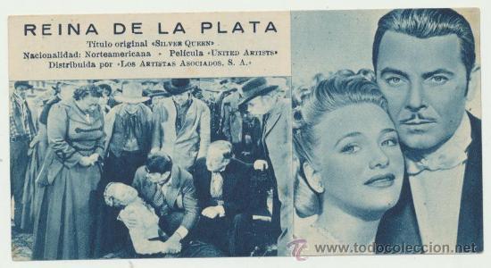 Cine: Reina de la Plata. Programa ficha de United Artists. - Foto 1
