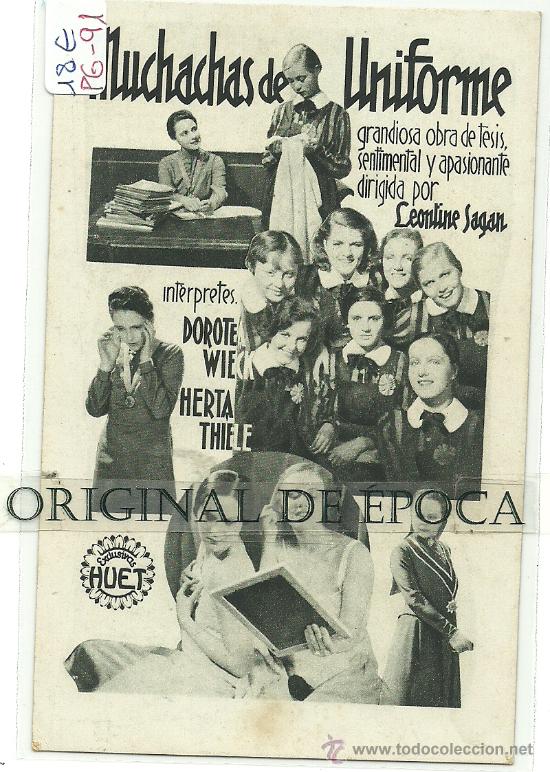 Cine: (PG-91)PROGRAMA DE CINE A&Ntilde;OS 30-MUCHACHAS DE UNIFORME - Foto 1