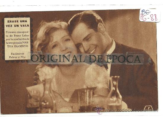 Cine: (PG-88)PROGRAMA DE CINE A&Ntilde;OS 30-ERASE UNA VEZ UN VALS